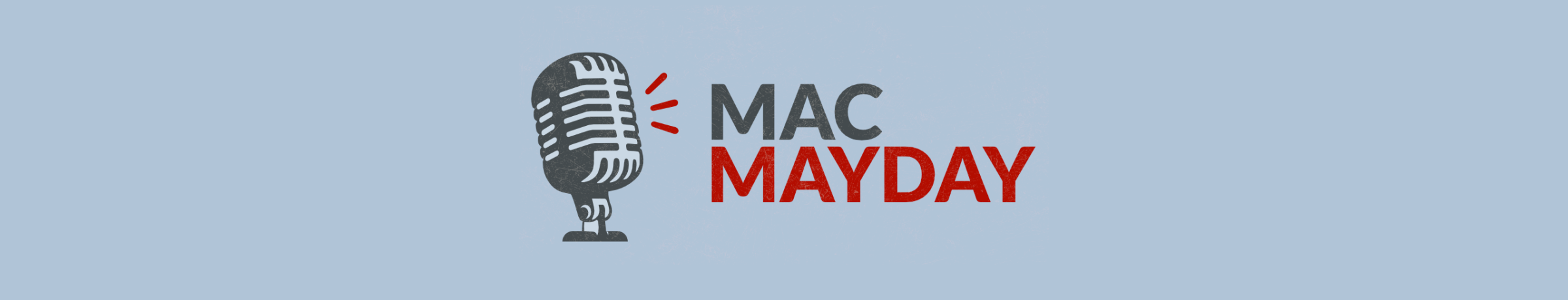 The Mac Mayday Logo - a vintage microphone.