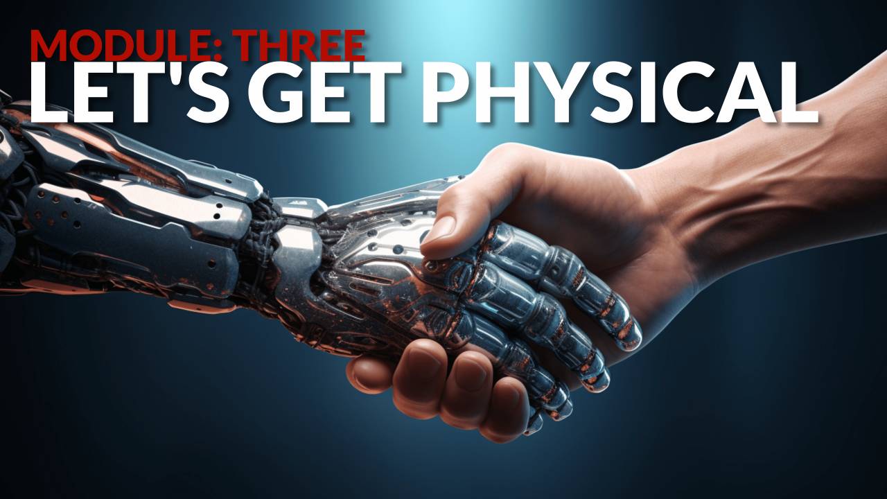 A robot hand shaking a human hand.