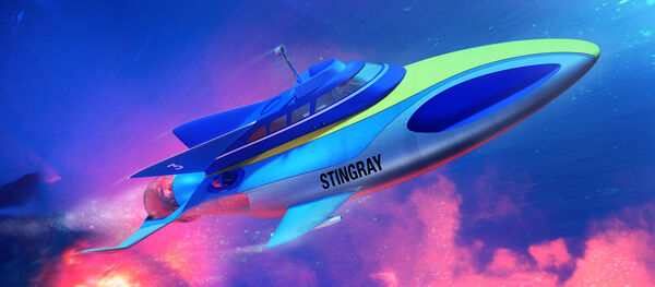 Artwork of the Stingray sub by Chris Thompson.